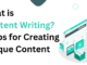 Tips for Creating Unique Content